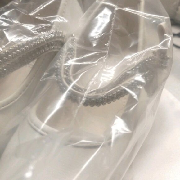 Aisle & Style Girls Bow Wedding Party Dress Princess Shoes Mid Heel Pumps Sz 28 - Picture 8 of 14